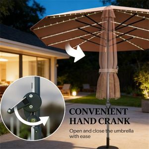 ร่มกันแดดสำหรับระเบียงกลางแจ้ง สีแทน ผลิตภัณฑ์กันแดดเพื่อการบังแดดที่สมบูรณ์แบบ - Product Image 3