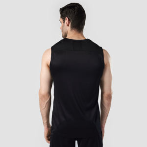 Camiseta sin mangas transpirable de punto informal elegante para hombre, para gimnasio, fitness y entrenamiento - Holgada, sin mangas, de poliéster/algodón - Product Image 6