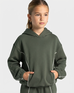 Conjunto Deportivo para Niña, Sudadera de Felpa Francesa, Pantalones Deportivos, Conjunto Deportivo para Niña, Invierno, Informal, Ropa Deportiva para Entrenamiento - Product Image 5
