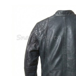 Vêtements d'hiver pour hommes, veste en cuir décontractée à fermeture éclair, veste en cuir à manches longues, veste en cuir tendance - Product Image 6