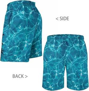 Pantalones cortos para hombre con estampado de dibujos animados, cintura elástica con cordón, para playa, verano, vacaciones, coloridos, ligeros, para nadar en la playa - Product Image 2