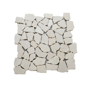 Mosaico Moderno de Piedra Natural Blanca, Adoquín, Guijarro para Decoración del Hogar, Suelo de Jardín, Venta al por Mayor - Product Image 1