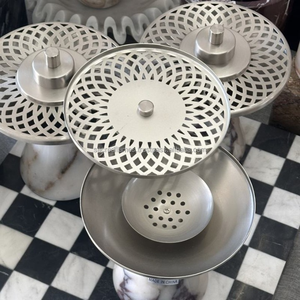 Quemador de Bakhoor Moderno con Base de Mármol Sintético y Metal, Pequeño Incensario Árabe Mabkhara para Carbón y Resina, Venta al por Mayor - Product Image 6