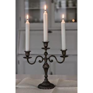Three Arm <b>Candelabra</b> Metal Candle Holder <b>Black</b> Color Home Decoration Durable And Customizable Designs Candle Stand For Sale - Product Image 1