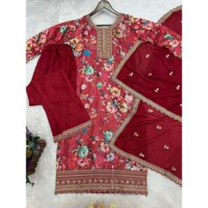 DHK Women's Designer Long Sleeve Suit <b>Set</b> with <b>Embroidery</b> Sequence Coding Work - Product Image 6