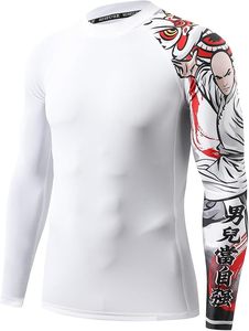 Rashguard BJJ MMA Enfant Unisexe Manches Longues Compression UPF50+ Anti-UV Spandex Anti-Déchirure pour No-Gi Grappling Sparring - Product Image 5