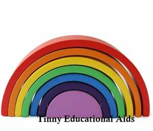 Bloques Educativos de Madera Arcoíris para Niños Pequeños, Coloridos, Duraderos y de Calidad, por Exportador a Precio Accesible - Product Image 1