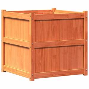 Jardinière en bois de pin massif brun ciré de 27,6 pouces, pots et jardinières à fleurs - Product Image 2