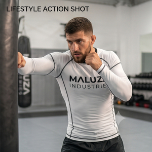 Maillot Rash Guard Premium Personnalisé Homme Manches Longues Haute Élasticité Protection Solaire UPF 50+ pour BJJ Grappling Surf Natation - Product Image 5