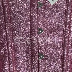 Corset rose scintillant glamour, bustier sans bretelles à décolleté cœur, à baleines spirales, fabricant de vêtements de mode - Product Image 4