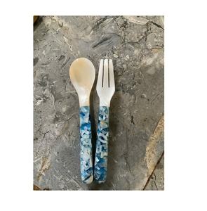 Cuillères en nacre polie faites à la main, écologiques, élégantes, motif animal, pour servir les épices, les œufs de poisson, artisanat vietnamien - Product Image 1