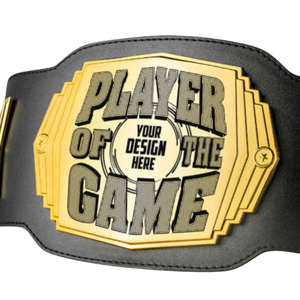 Cinturón de Jugador del Juego Personalizado, Cinturón Deportivo de Cuero Negro con Placa Dorada para Premios y Reconocimientos Personalizados - Product Image 2