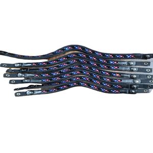 สายรัดคิ้วหนังม้าสีดำแบบพกพาสายรัดคิ้วคริสตัลสีฟ้าและสีชมพูจากหินดีไซน์แบบ Vel Cro - Product Image 1