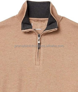Oversize Heavyweight Hoodie 1/4 Zip Pullover 100% Cotton Plain Quarter Half Zipper <b>Turtleneck</b> Unisex Sweatshirt - Product Image 5