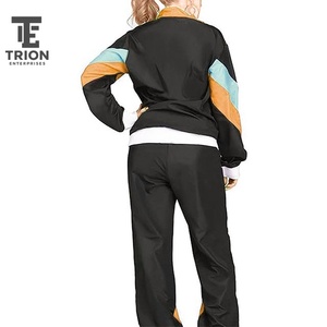 Plus Size Women Two Piece Set Zip up <b>Vintage</b> <b>Windbreaker</b> Sublimation Tracksuit <b>Windbreaker</b> Short Set Nylon 2 piece set Custom - Product Image 2