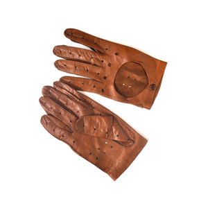 Leather Driving <b>Gloves</b> Outdoor Lightweight Touchscreen Compatible with Lining Adjustable Wrist Strap for Unisex Cycling - Product Image 4