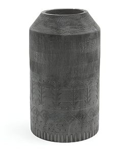 Handmade Modern Wooden <b>Round</b> <b>Table</b> Vase with Carved Flowers for Home Decor - Product Image 3