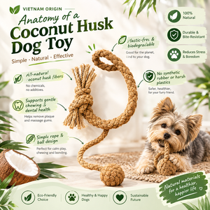 TOP SELLER Eco-Friendly Coconut Coir Fiber Pet Chew Toys | Molar Teeth Cleaning & Anti-Anxiety | Custom OEM/ODM Sizes & Shapes - Product Image 1