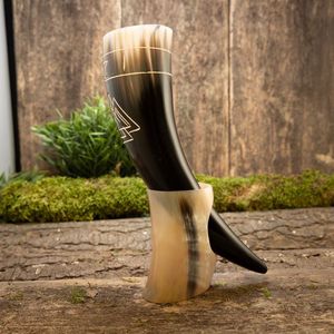 Soporte para Cuerno Vikingo, Diseño Natural, Hecho a Mano, Duradero, Alta Calidad, Opción de Logotipo Personalizado Feng Shui - Product Image 1