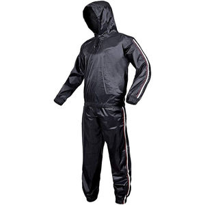 Traje de Sauna con Capucha Negro Personalizado para Hombre, Traje Deportivo para Pérdida de Peso, Gimnasio, Fitness, Entrenamiento, Venta al Por Mayor - Product Image 6