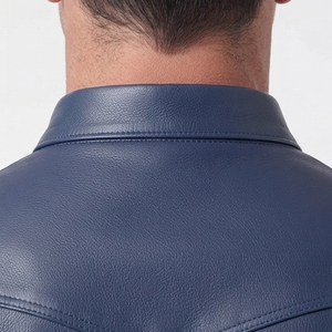 <b>Men's</b> Fashion Genuine <b>Leather</b> <b>Vest</b> <b>Men</b> Office Wear Sleeveless <b>Leather</b> Waistcoat <b>Men</b> Down Button <b>Leather</b> <b>Vest</b> - Product Image 5