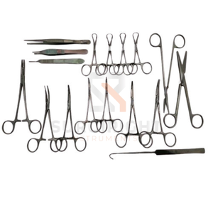 Kit d'instruments chirurgicaux vétérinaires Blush Surgical en acier inoxydable de haute qualité pour stérilisation canine et féline, avec ciseaux Supercut - Product Image 3