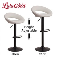 Tabouret de bar en cuir PU avec logo personnalisé, réglable en hauteur, pivotant, avec dossier, structure en métal pour bar commercial, café