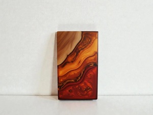 Handmade Rosewood Cremation Urn Lava Red Resin <b>Memorial</b> Keepsake Lava Red Resin Rosewood Cremation Urn - Product Image 5