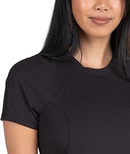 Camiseta deportiva de protección solar para mujer, para pesca al aire libre, Fitness, informal, cuello redondo, manga corta, ropa suave y cómoda - Product Image 2