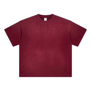 Camisetas Unisex Extra Grandes de Algodón 100% Personalizadas al por Mayor, Lisas, Teñidas, Transpirables, de Manga Corta, Estilo Urbano - Product Image 3