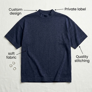 Camiseta con logo impreso en DTG, lavada al ácido, tejida, 100% algodón, estilo hip hop para hombre, talla grande, a precios razonables. - Product Image 6
