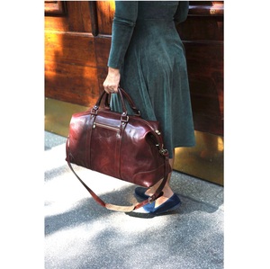 Bolsa de Viaje de Cuero Genuino de Primera Calidad para Hombre, para Viajes de Negocios, Gimnasio y Viajes Cortos, Disponible para la Venta - Product Image 1