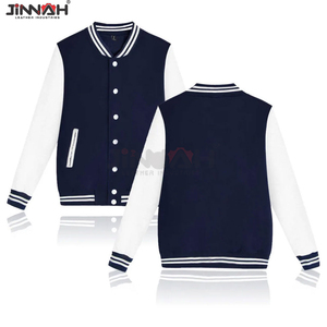 OEM Custom Men's Vintage University Logo Wool Varsity Jacket for Men 100% Cotton High Street Style with Stand Collar - Product Image 4