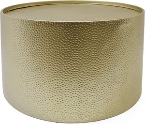 Mesa de Centro Redonda Moderna con Superficie de Metal Texturizado, Mueble de Alta Calidad para Sala de Estar, Uso Doméstico - Product Image 3