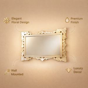Miroir mural vénitien simple |   Miroir décoratif en verre de style antique |   Décoration d'intérieur vintage élégante pour salon, chambre et couloir - Product Image 5