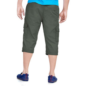 Shorts de cintura media con cierre de botones, estilo casual Bermuda, shorts de lona 100% algodón - Product Image 4