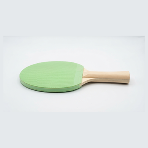 Custom Design <b>Table</b> <b>Tennis</b> Racket Wood Handle Green Rubber Pimples Out Straight Grip Training Use 156x150mm - Product Image 4