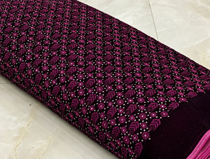Tissu en velours brodé pour robes de mariée et robes de soirée perlées, destiné aux acheteurs en gros mondiaux - Product Image 1