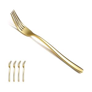 Juegos de servidor de boda, juego de tenedor para ensalada, juego de Servicio de ensalada con extremo de lágrima, servidor de ensalada decorativo de Metal, tenedor plateado - Product Image 3
