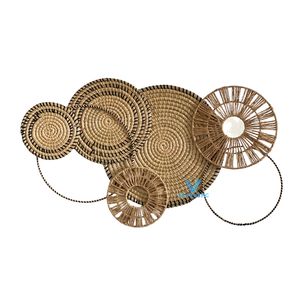 Tendance du moment : Panier mural décoratif en jonc de mer tressé à la main, style bohème pour la décoration intérieure, vente en gros OEM ODM - Product Image 2