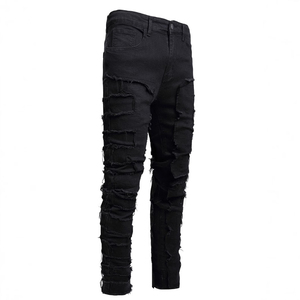 Jeans en denim pour hommes de style urbain, haute qualité, streetwear, broderie personnalisable, décontracté d'été, fourniture OEM - Product Image 3