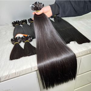 Venta al por mayor vietnamita Virgen Cutícula intacta Extensiones de cabello a granel Trama de doble dibujado Paquetes de cabello humano crudo vendedores - Product Image 4
