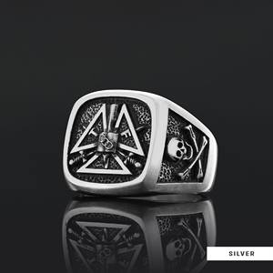 แหวนเมสัน BOJ รุ่น 045 แหวนเงินประดับเพชรแบบปรับแต่งได้ สำหรับรับปริญญา มหาวิทยาลัย  สำหรับทั้งชายและหญิง ของขวัญสำหรับงานปาร์ตี้ ราคาประหยัด - Product Image 5