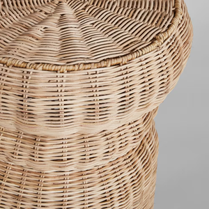 Table basse artisanale en rotin naturel du Vietnam, style minimaliste, support latéral esthétique, table à café durable en cannage tressé - Product Image 5