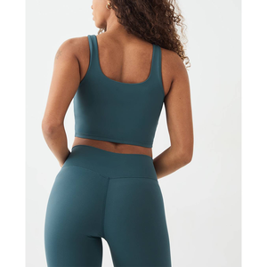 เสื้อชั้นในกีฬาผู้หญิง OEM คอกลม ยืดหยุ่นสูง กระชับรูปร่าง แห้งเร็ว ระบายอากาศดี  แบบดันทรง  รองรับแรงกระแทกสูง ผลิตจากไนลอนและสแปนเด็กซ์ ไซส์ XL - Product Image 3