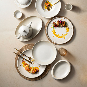 Juego de Vajilla de Cerámica, Plato para Restaurante, Apto para <span class=keywords><strong>Lavavajillas</strong></span>, para Banquetes, Eventos en Casa, Uso en Restaurantes, Plato para Bodas - Product Image 5
