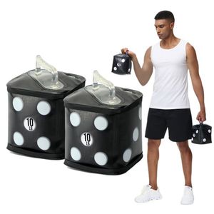 Manubri Portatili Pieghevoli da 20 libbre per Fitness, da Viaggio, Riempibili con Acqua, a Forma Esagonale, Set Divertente Stile Dado, 2 Paia per - Product Image 1