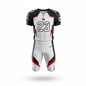 Ensemble complet d'uniformes de football américain sur mesure, maillot d'équipe sublimé, polyester respirant, vêtements de sport pour le jour du match - Product Image 1