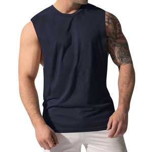 Men’s Tank Top Gym Wear | Cotton Sleeveless Shirt | Fitness <b>Stringer</b> <b>Vest</b> | Breathable Summer Workout Tank | Custom Logo OEM - Product Image 4