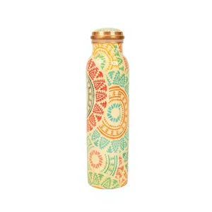 Handmade Hammered <b>Copper</b> <b>Water</b> <b>Bottle</b> Handcrafted Beaten Dots Design Reusable Drinking <b>Bottle</b> for Home Office Travel Gym Daily - Product Image 6
